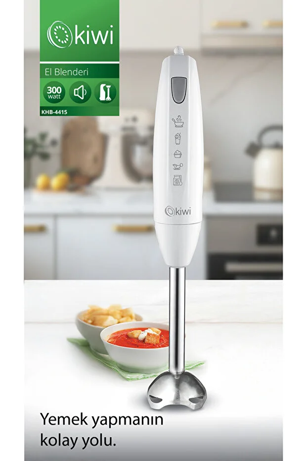 Kiwi KHB-4415 Çubuk El Blender 300 W Beyaz